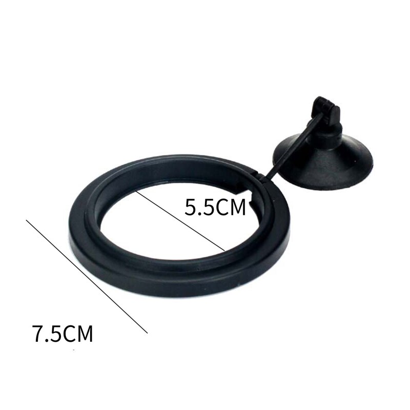 Feeding Ring Aquarium Fish Tank Station Floating Fish Feeding round Food Tary Feeder Square/Circle Home Fish feeding frame: 1 layer black round
