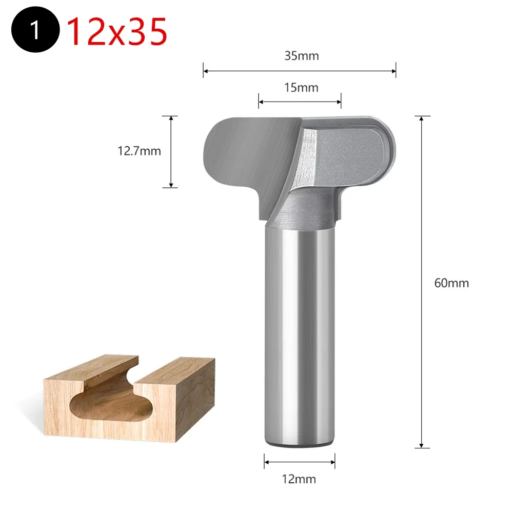 12mm 12.7mm schacht Carbide Cutter Houtbewerking Frezen voor Hout Bit Gezicht Mill End Mill Gereedschap: 35mm
