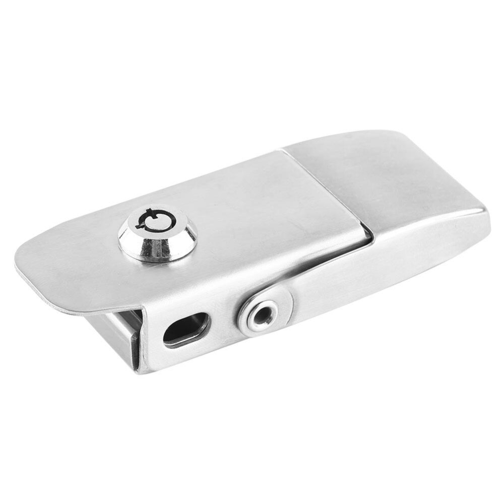 Stainless Steel Spring Toggle Latch Toggle Hasp Clamp Cabinet Locking Tool Hardware With Two Keys