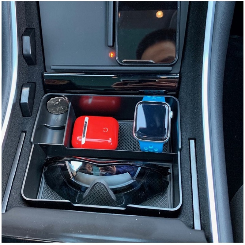 Car Central Armrest Storage Box For Tesla Model 3 BlueStar Container Glove Organizer Case Car Accessories