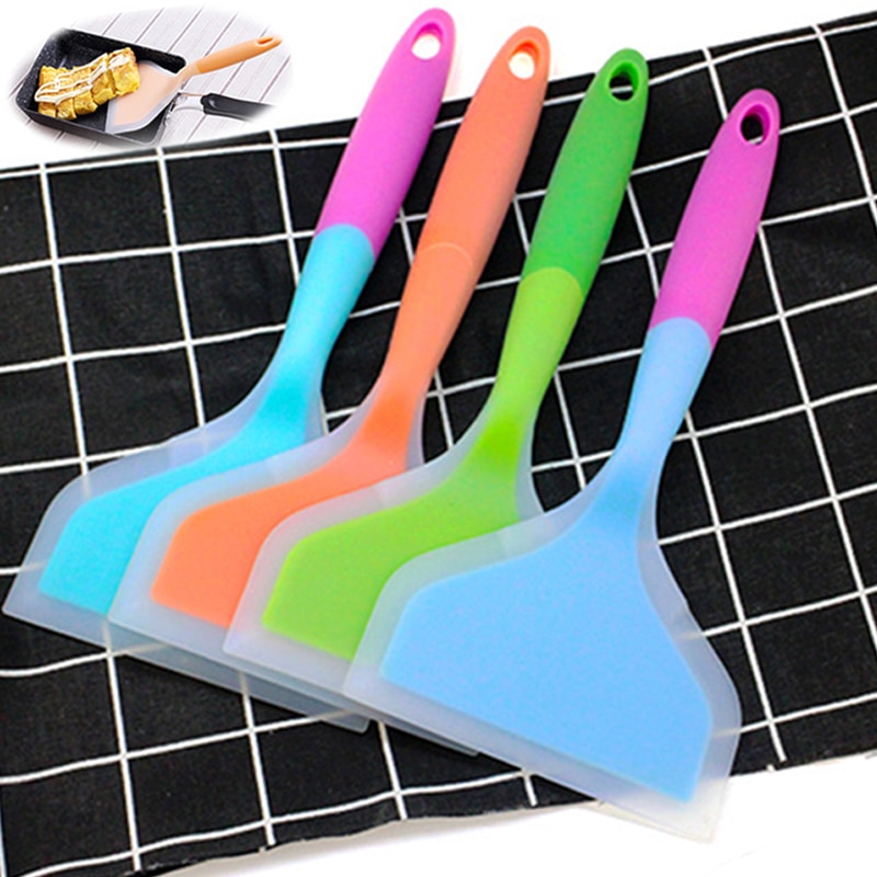 Silicone Non-stick Wide Spatula for Turning Meat Pancakes Omelette and Tamagoyaki