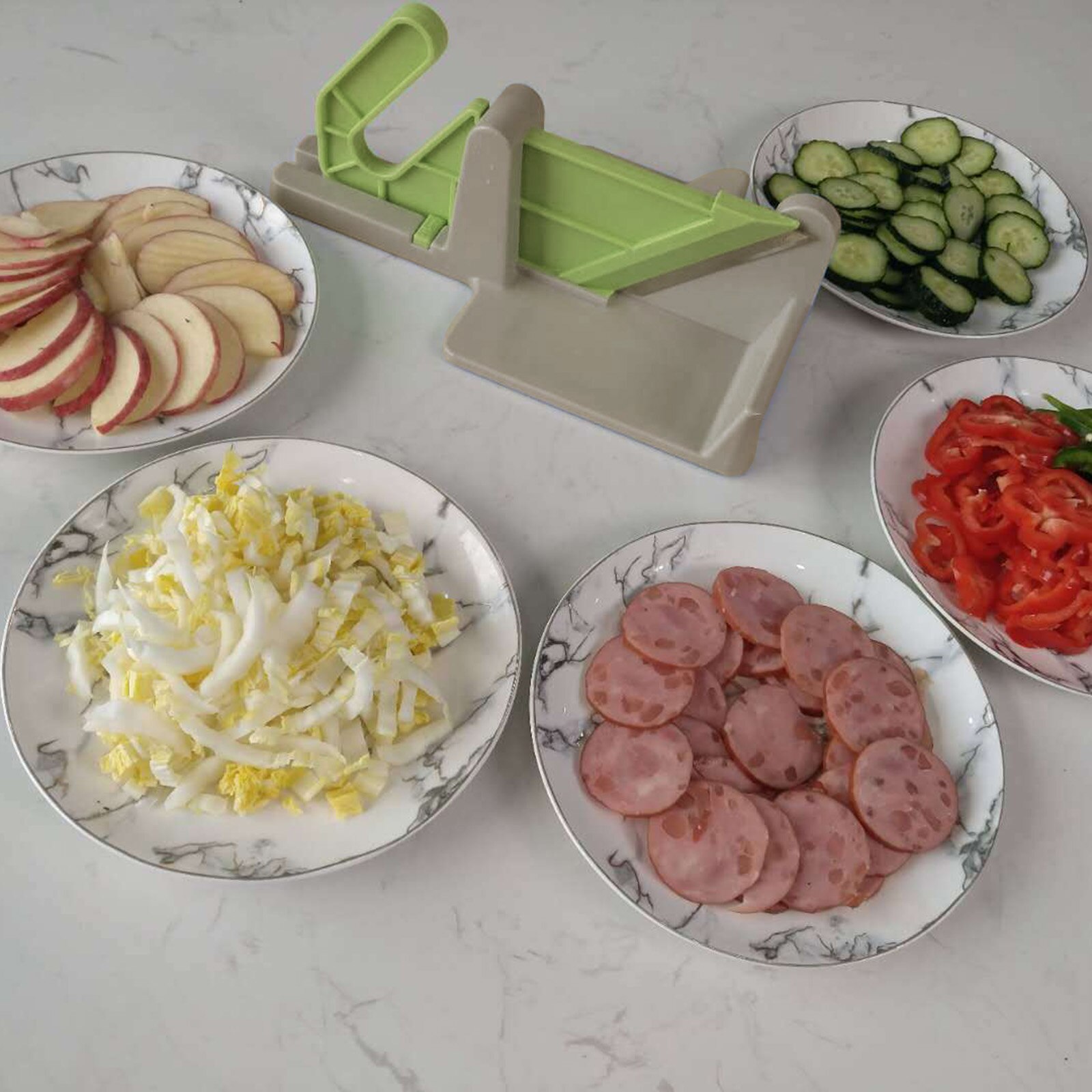 Broyeur de ménage innovant cuisine manuel fruits légumes hachoir tranche dés coupe J99Store
