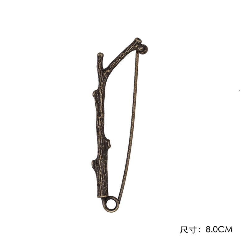 retro-broschen mit zweig- und blättermotiven, mattierte anstecknadeln, Jahrgang-Strickjacke-Clips für damen, schalschnallen, anstecknadeln für herrenanzüge, taschen- und hutaccessoires: 8