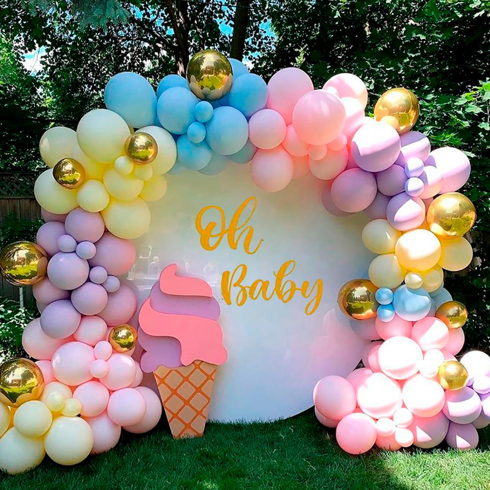 Pink blå bue guirlande ballon kit star moon folie balloner bryllup fødselsdag baby shower fest indretning forsyninger luftkugler globos
