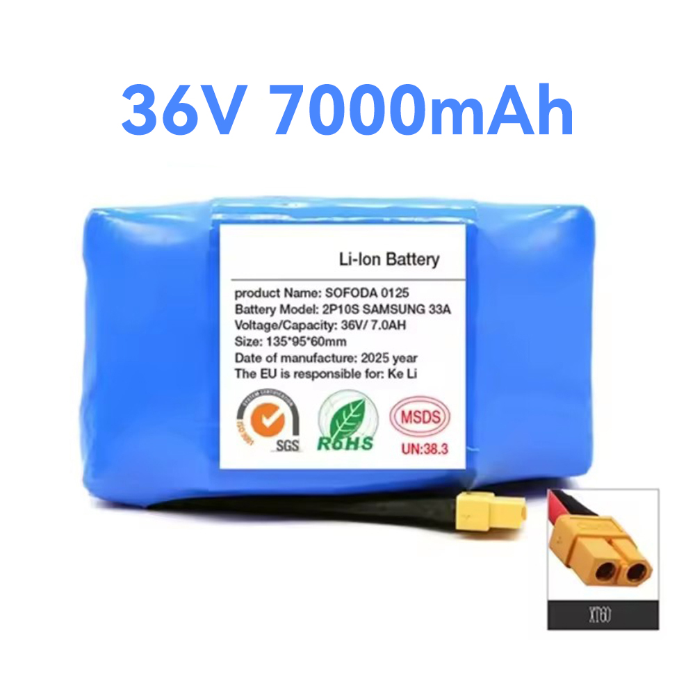 Nuovo aggiornamento 36V 4400mAh 10s2p Batteria ricaricabile al litio, vero per monociclo elettrico HoverBoard autobilanciante: Grigio