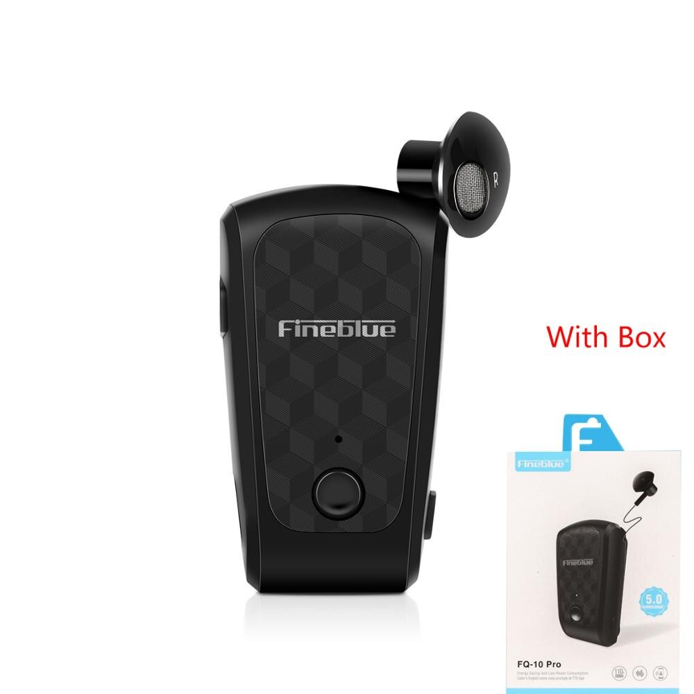 Fineblue FQ-10 pro Bluetooth 5.0 10 minerale di conversazione auricolare Bluetooth auricolare senza fili Bluetooth headse HIFI stereo con microfono: nero con scatola