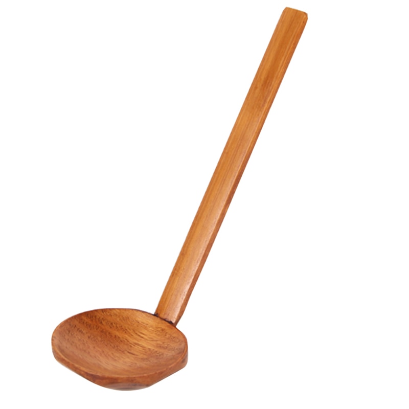 de colador de cuchara de madera de mango largo de estilo japonés, utensilios de mango largo para sopa de Ramen, vajilla de cucharas, utensilios de cocina