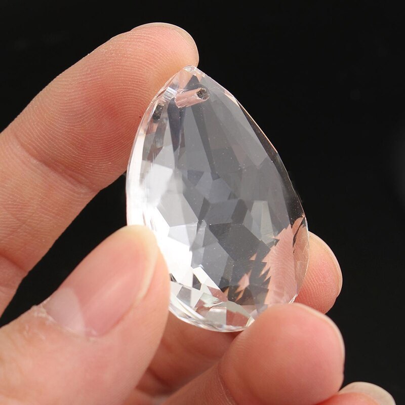 10Pcs Clear Kroonluchter Kristal Verlichting Prisma Opknoping Druppels Hangers 38Mm