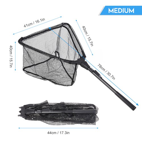 Lixada Fishing Nets Aluminum Alloy Telescoping Foldable Landing Net Pole casting network trap fishing nets Casting network Trap: TYPE 3 M