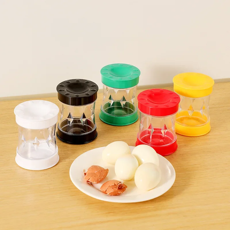 Hand Egg Sheller Cranked Automatic Household Peeling Machine Opener Tool Fully Automatic Small Kitchen Gadgets for Boiled Eggs