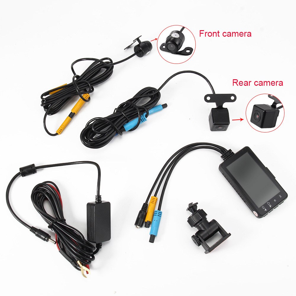 Motorfietscamera recorder dvr waterdichte lens dashcam 3 inch 140 graden kijkhoek  m8617