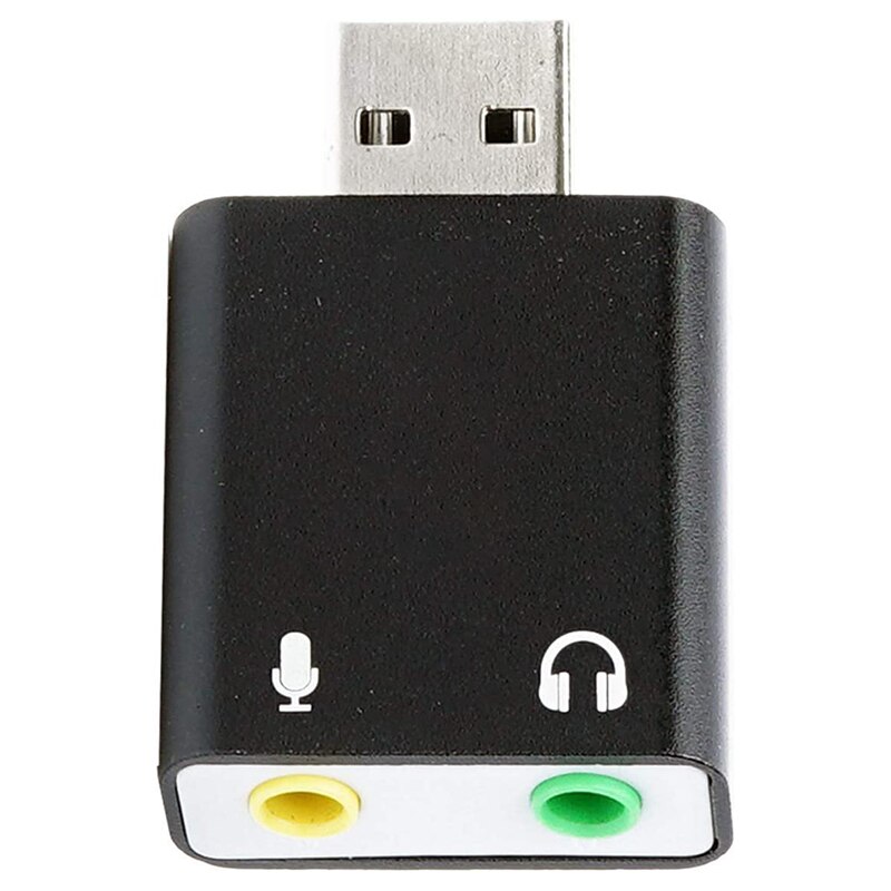 Microfono TRS da 3.5mm a USB 2.0 adattatore Audio esterno per scheda Audio Stereo per PC e Mac ingresso USB a cuffie TRS da 3.5mm: Default Title