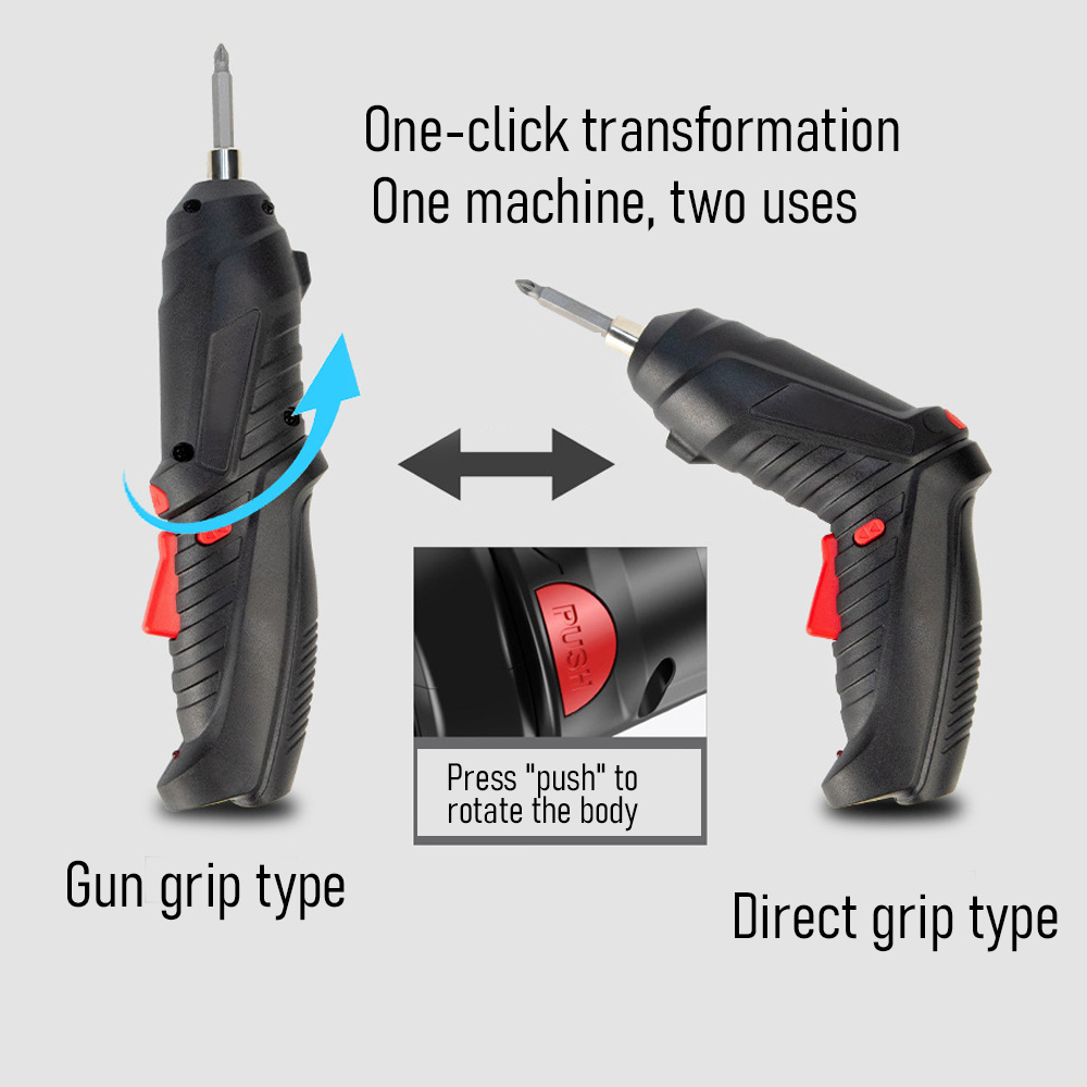 47 PCS 3.6V Electric Screwdriver Set 1800mAh Battery Powered Portable Cordless Electric Screwdriver Household Maintenance Power