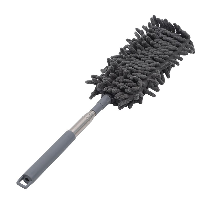 Microfibre Duster Extendable Cleaning Home Car Cleaner Dust Handle Dust Mites Portable Dusting Brush Sweep Tool: style 1gray