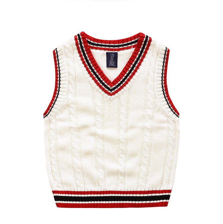 3-8y Baby Kinderkleding Trui Vest Roupas Infantis Winter College Stijl V-hals Jongens Kleding Meisjes Gebreide Vest Vesten