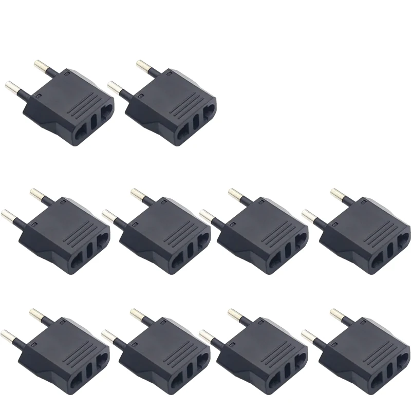 1-50 stk. eu-pluggadapter cn au jp usa til eu-pluggadapter reiseadapter elektrisk kr europluggkonverter strømuttak ac-uttak
