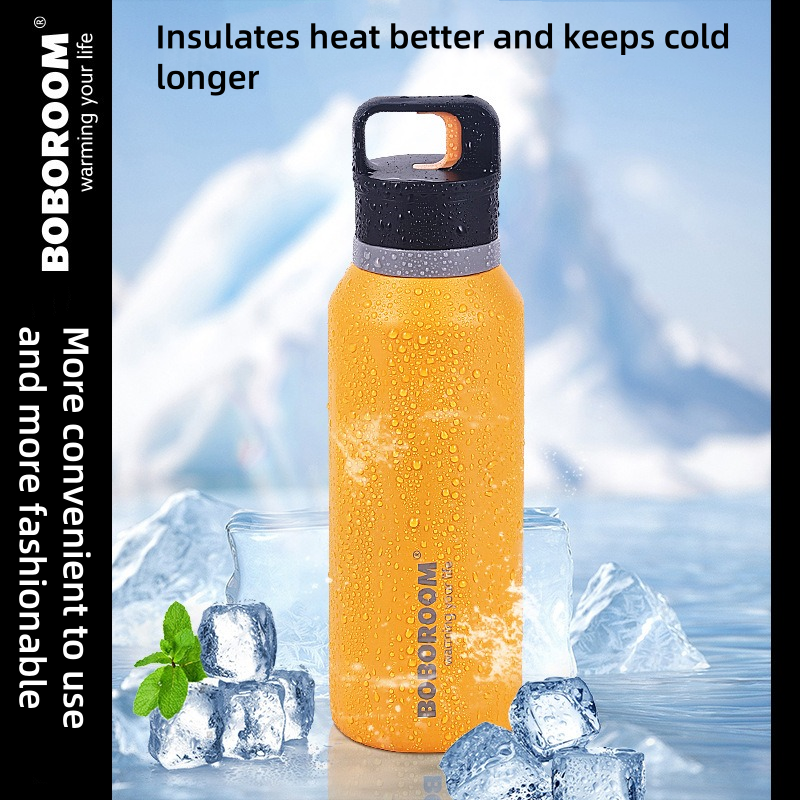 Outdoor Sports One-Hand One-Click Opening 316 Vacuum Stainless Steel Threadless Thermos Cup Car Cold Quick Opening Cup Thermoses
