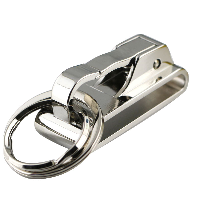 Gürtel Schlüssel Ringe Schnalle Clip für Gürtel Doppel Schleifen Auto Keychain Schlüssel fob Schlüssel Kette Ring Gold Silber Farbe Kasten