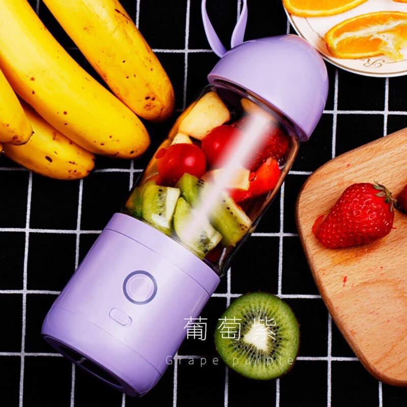 HIMOSKWA 550ML Mini Portable Fruit Juicer Extractor For Student Automatic Food Processor Puree Soy Milk Jam Smoothie Crusher 5V