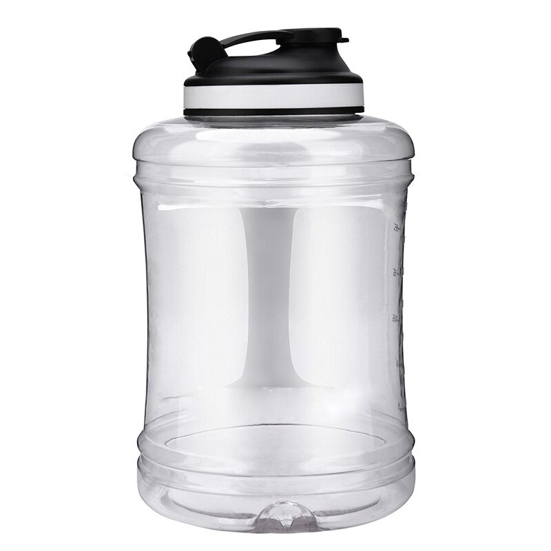 2.5l/85oz udendørs højkapacitets gymnastik vandflasker bpa shaker protein vandflaske plast håndgreb fitness klatre sport kedel: Himmelblå