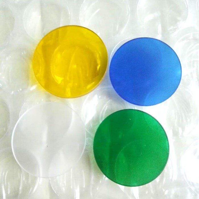 42mm Lens Diameter Colour Glass Absorber Green Blue Microscopy Filter Biological Microscope Compound Optical Filter for School