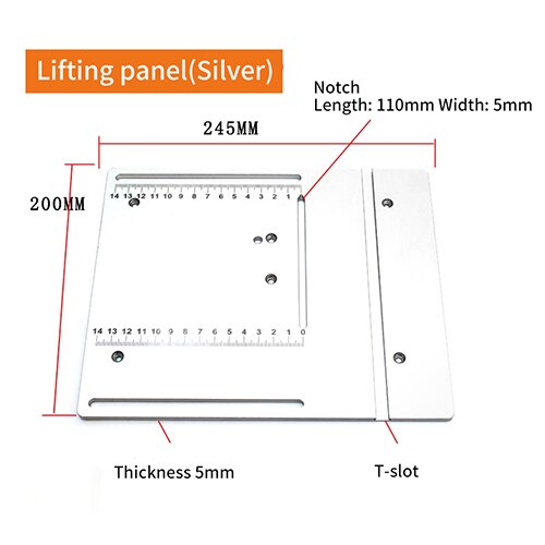 Aluminium Mini Table Saw Panel Clearance Insert Cover Plate Woodworking Benches Miter Gauge Guide Set Workbench DIY Tools: Red