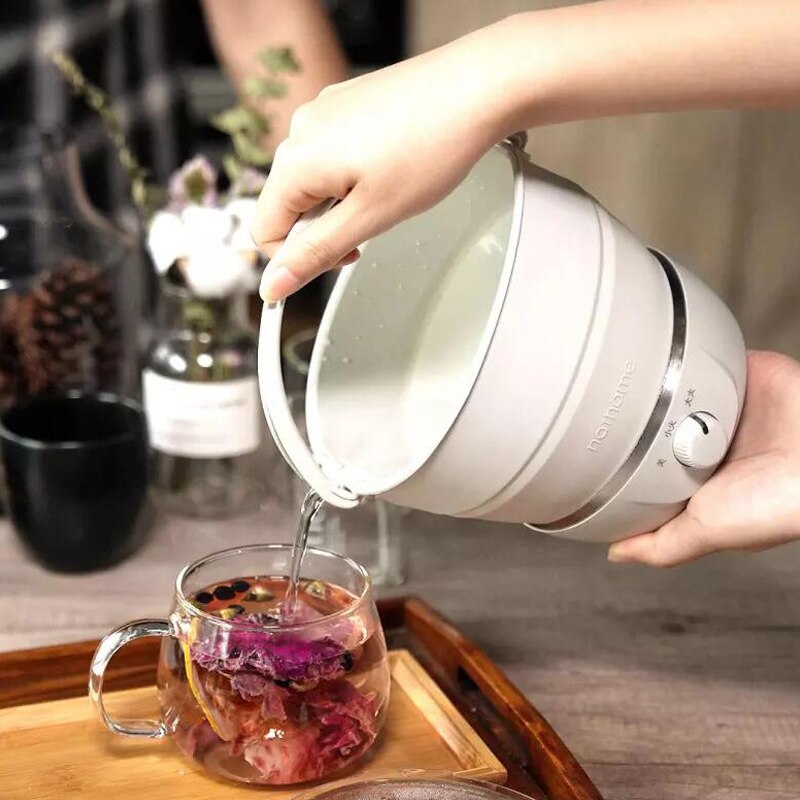 Nathome Mini Draagbare Elektrische Pot Vouwen Non-stick Pot Fornuis Ketel Voor Outdoor Camping Koken Tool