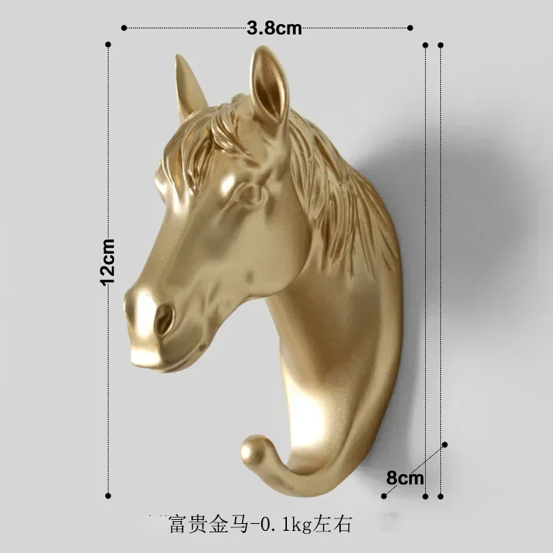 Muur Gemonteerde Haken Dierenkop Rek Kappen Muur Hanger Paard Giraf Elanden Olifant Haken Decoratief Decor Badkamer Accessoires