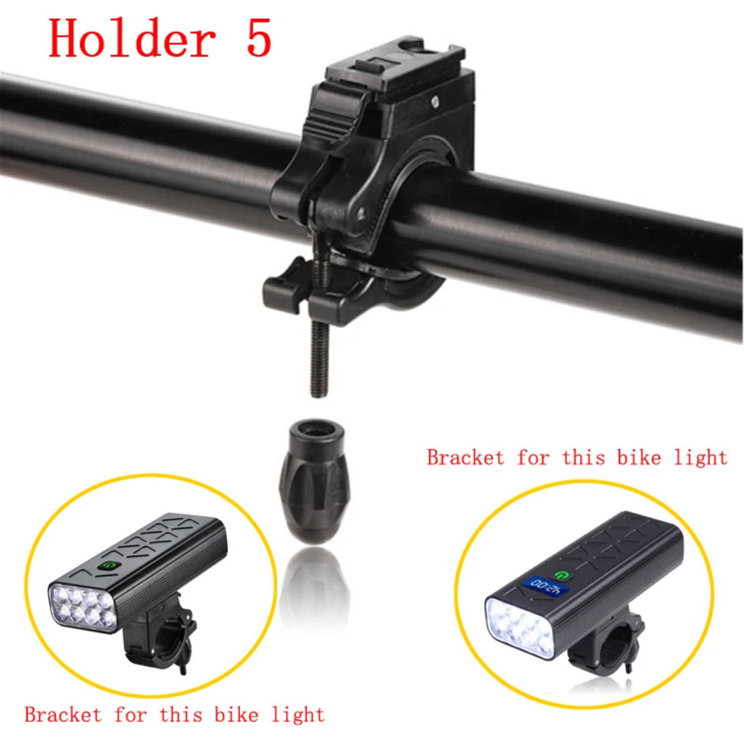 1PC Bike Light Bracket Mount Bike Lamp Support Bicycle Light Holder Bike Accessories Rotation Cycling Bike Flashlight Rack Xoss