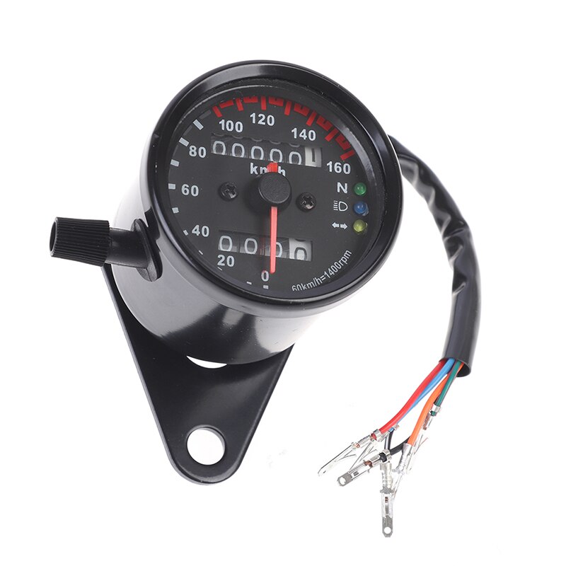 Universele Motorfiets Snelheidsmeter Kilometerteller 12V Motorfiets Dual Speed Meter Met Led Indicator Snelheidsmeter Motorfiets