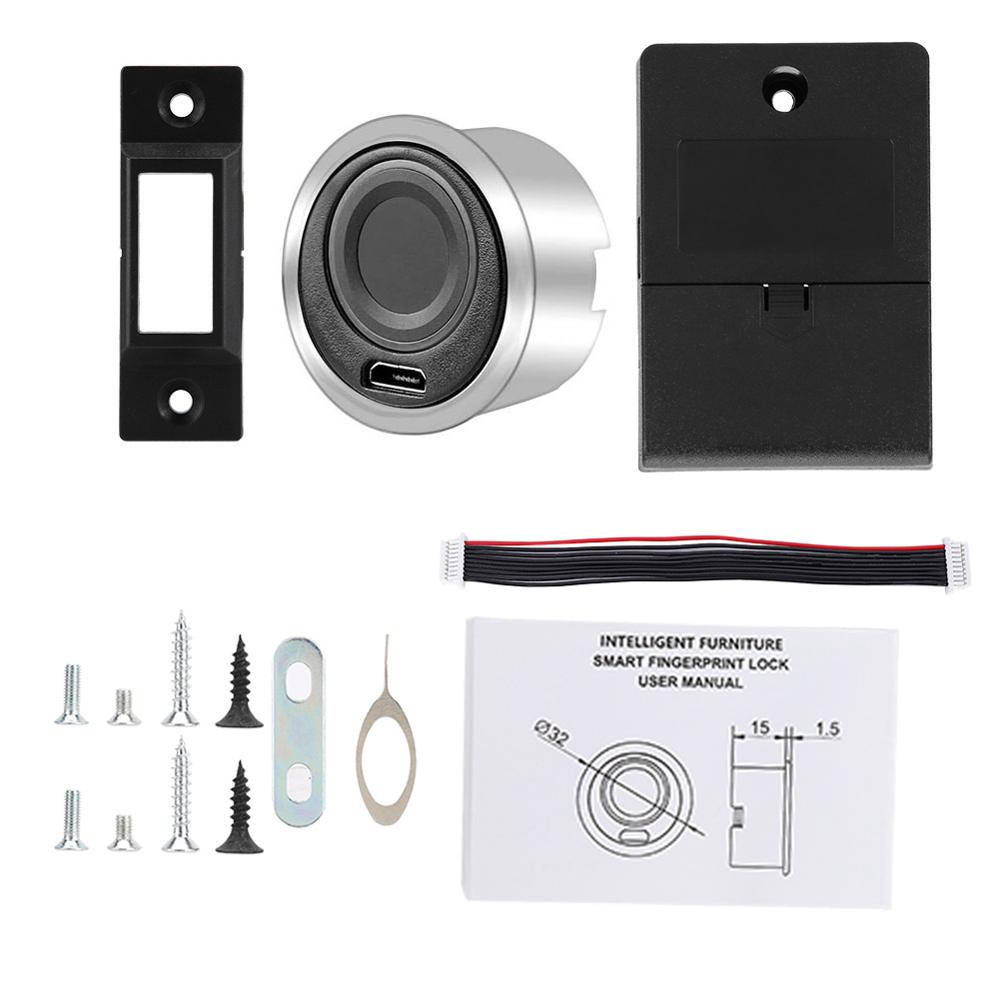 Full Automatic Semiconductor Keyless Fingerprint Lock Cabinet Drawer Security Combination Lock