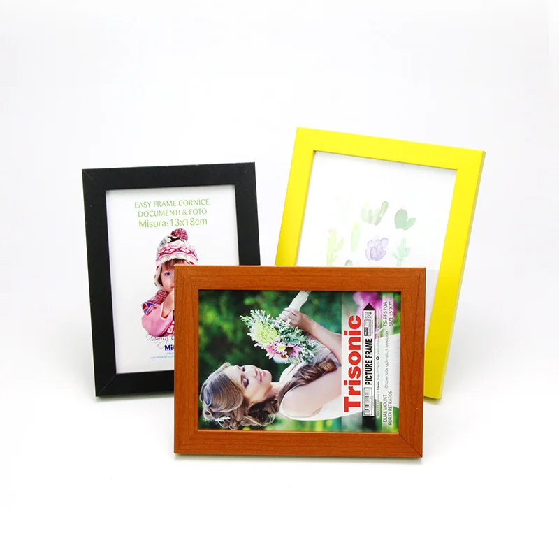Cornici colorate Cornice in legno per foto di matrimonio Foto per bambini Disply Idol Portafoto Porta Retrato Marco De Fotos