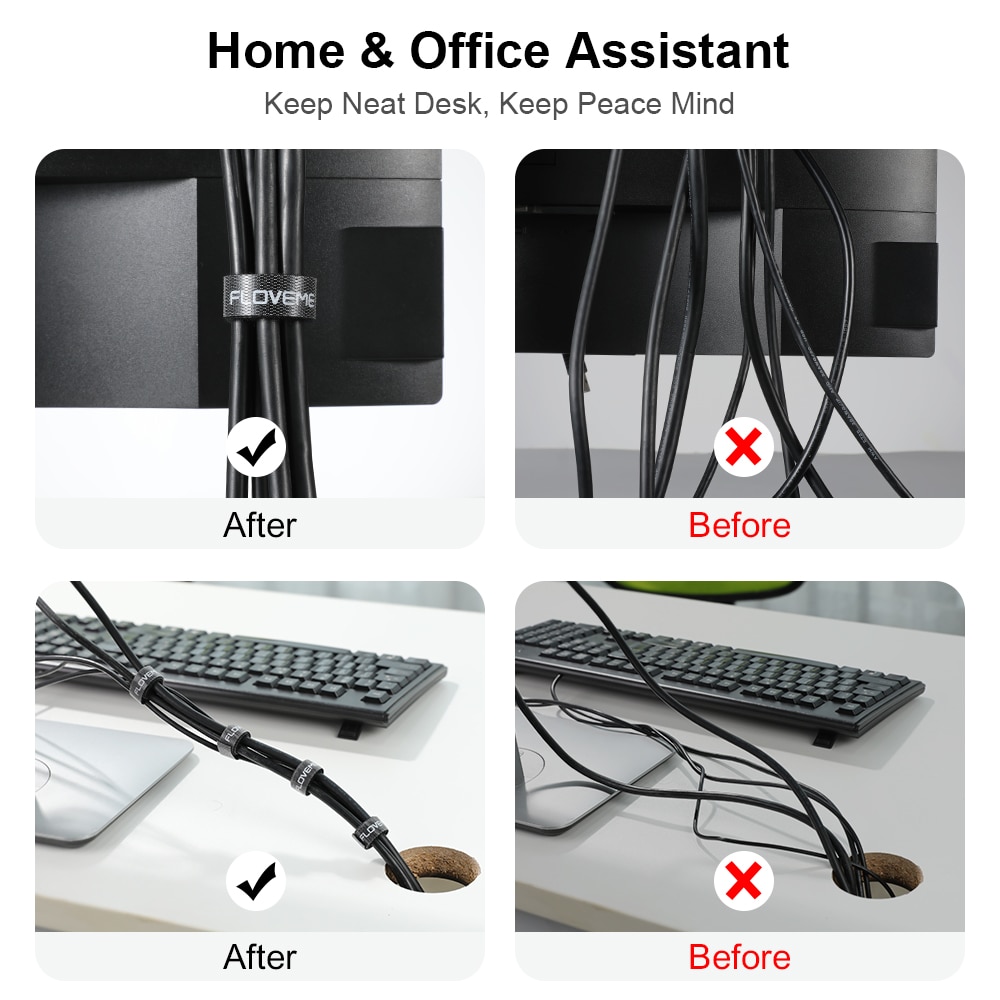FLOVEME organizer do kabli drutu Winder uchwyt słuchawki mysz przewód klip Protector USB kabel zarządzania dla iPhone kabel Micro USB typu C