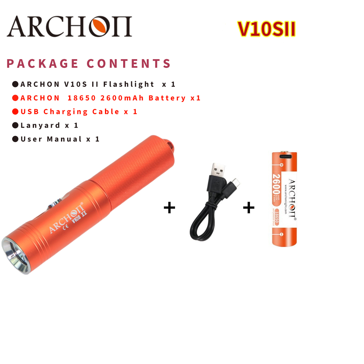 ARCHON V10S II 1200LM doprowadziło Latarka robić nurkowania Lanter Latarka robić nurkowania Podwodna latarka robić nurkowania