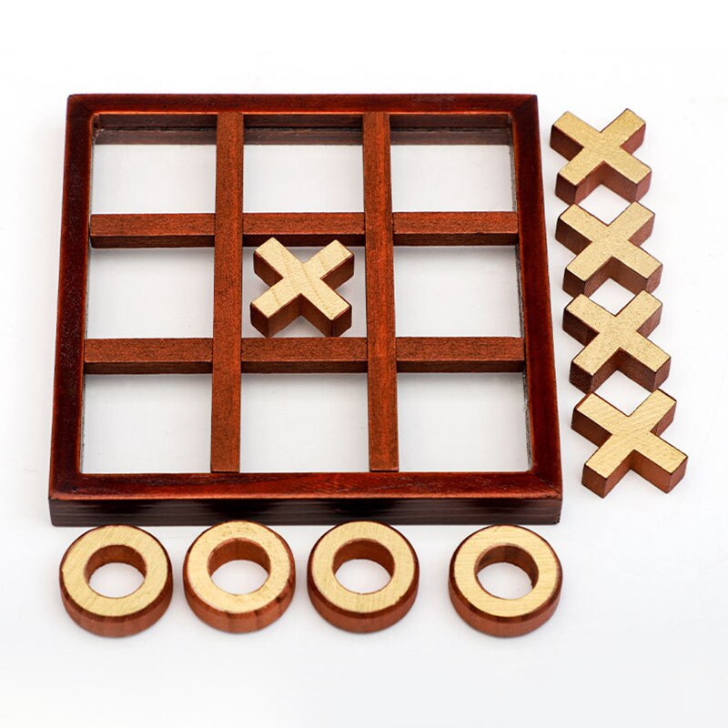 Classic Family Board Game Noughts And Crosses Game Wooden Family Board Game Set For Family Parties And Guests