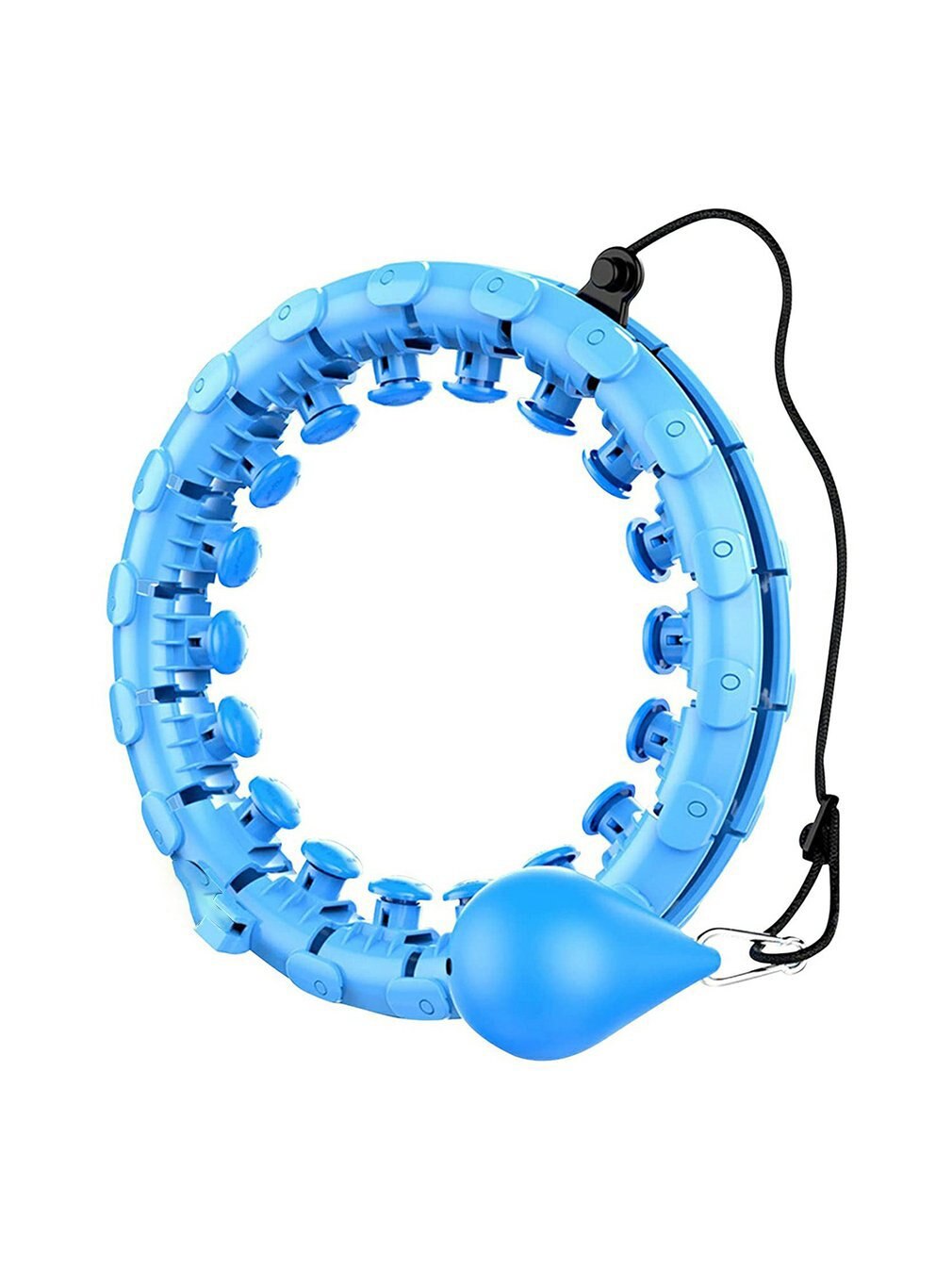 Smart Rolling Ring Intelligente Oefening Fitness Rolling Ring 24 Afneembare Secties Voor Volwassenen Kinderen Met 360 Graden Massage: Blauw