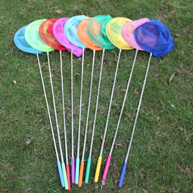 Kids Visnet Regenboog Telescopische Vlinder Netto Insect Vangen Netten Voor Kinderen Catching Insecten Bug Kleine Vis
