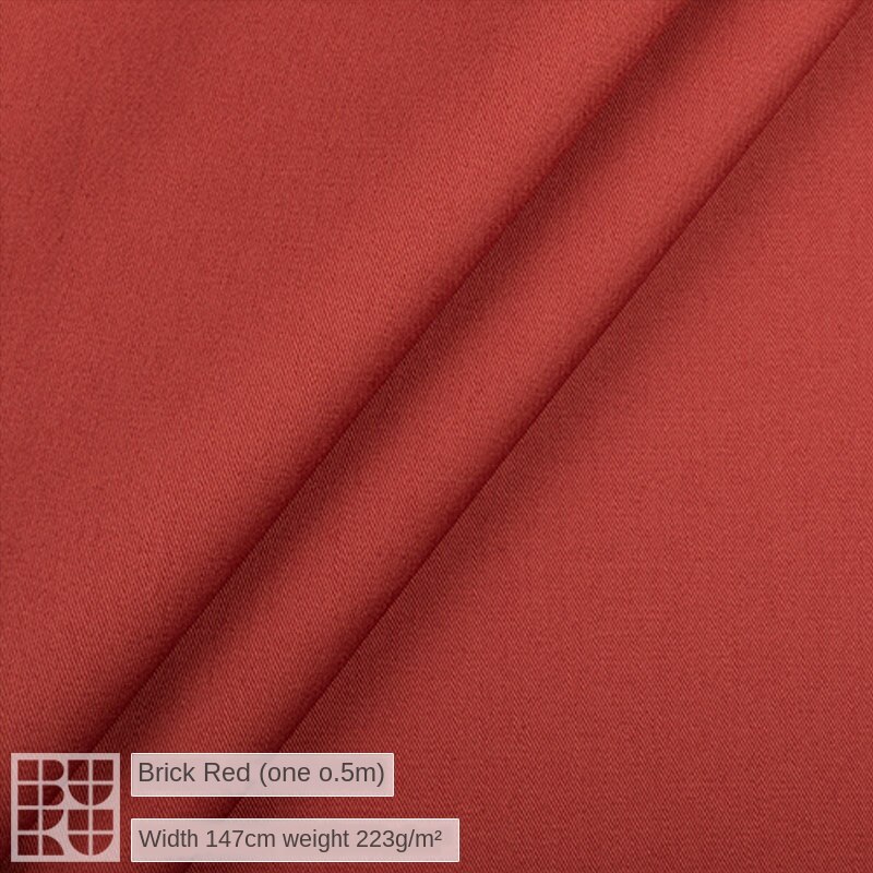 Bred 59 " 32s twill stof kæmning 100%  bomuldsmateriale forår og sommer windbreaker bukser nederdel kjole diy stof: Murstensrød