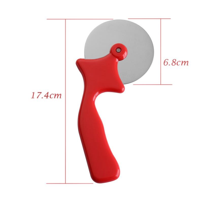 1Pc Pizzasnijder Dubbele Roller Pizza Mes Cutter Gebak Pasta Deeg Crimper Keuken Pizza Taarten Gereedschap: Default Title