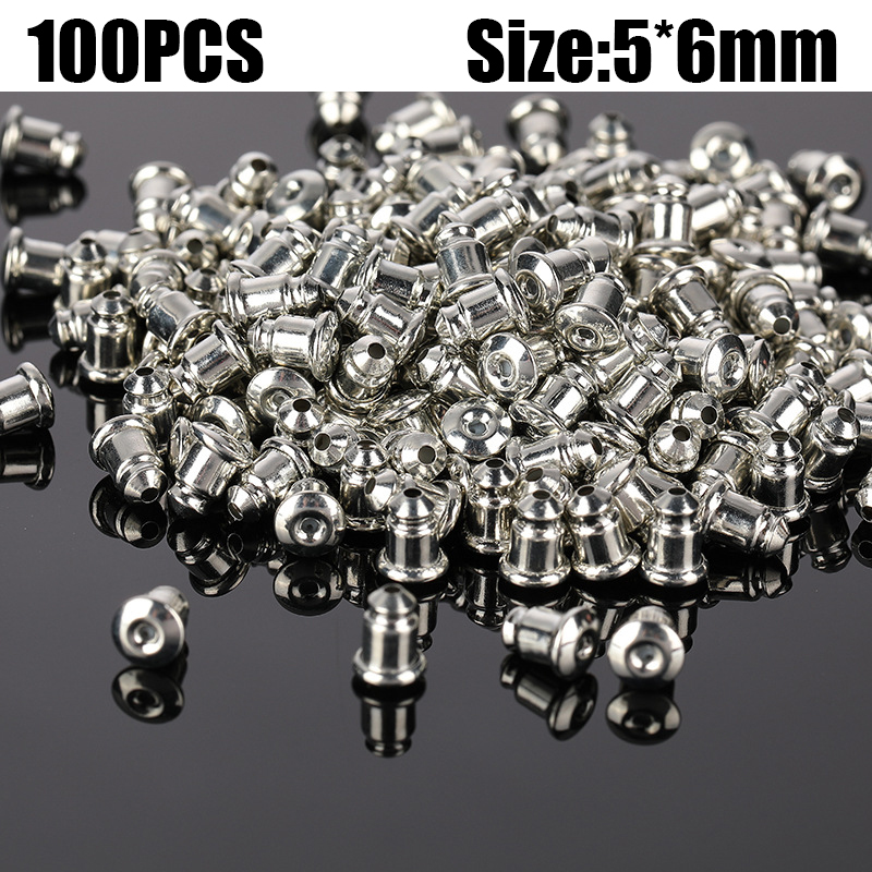 500 Uds caja de tapones para los oídos aleación de goma de silicona transparente pendiente cierre pendientes Kit de accesorios DIY joyería hacer hallazgos de gancho para las orejas: Azul