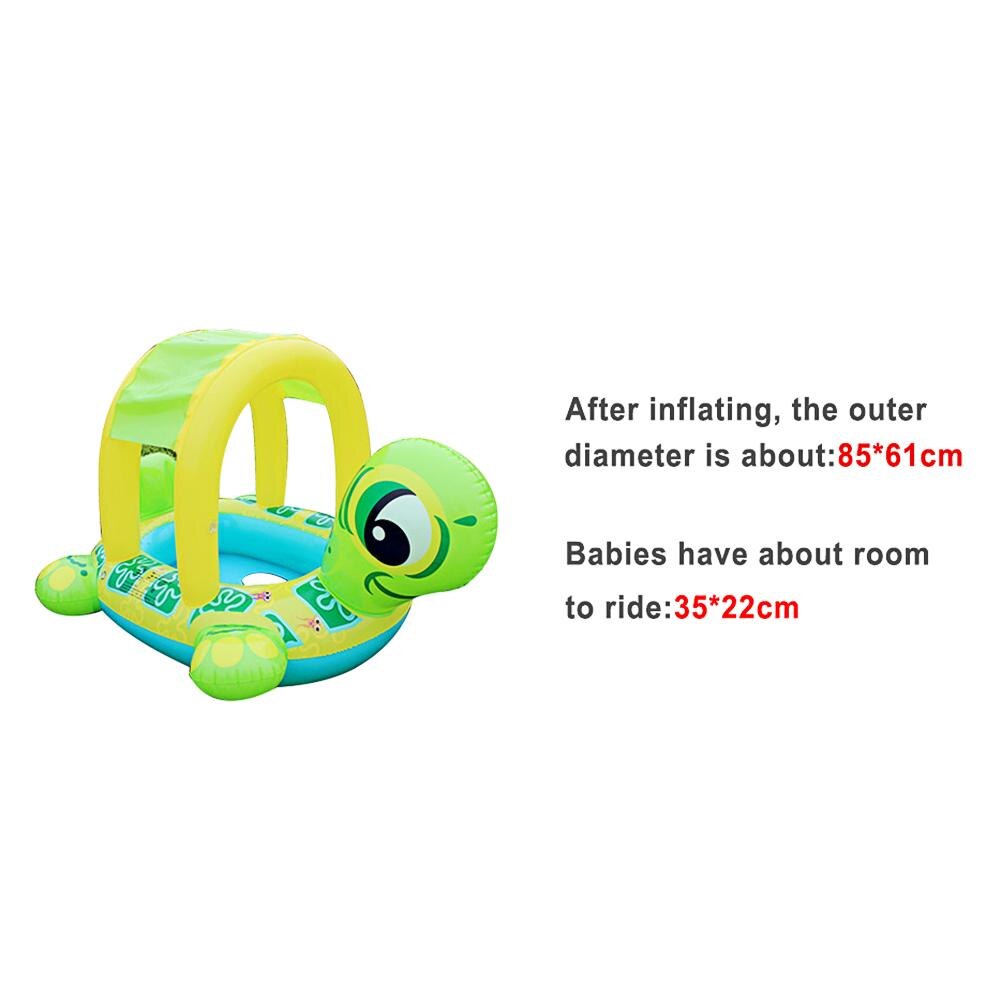 Kids swim ring inflatable Child life buoy Child mount toy Baby swimsuit seat Armpit circle Outdoor beach pool with Sunshade