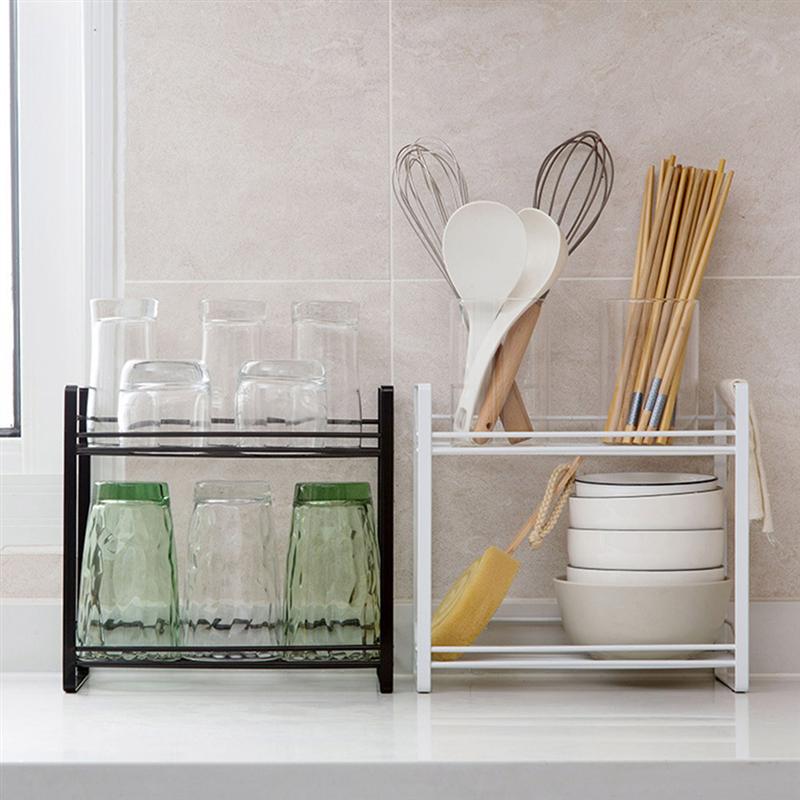 OUNONA-étagère de rangement de condiments, étagère à Double niveau, multifonction rangement pour cuisine, pour la salle de bain, bocaux à épices
