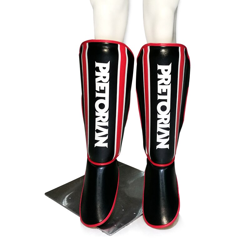 Brand Brazil MMA PRETORIAN Shin Guards Training Muay Thai Sanda Kick Boxing Leggings Pretorian Taekwondo Shin Pads Ankle Guard