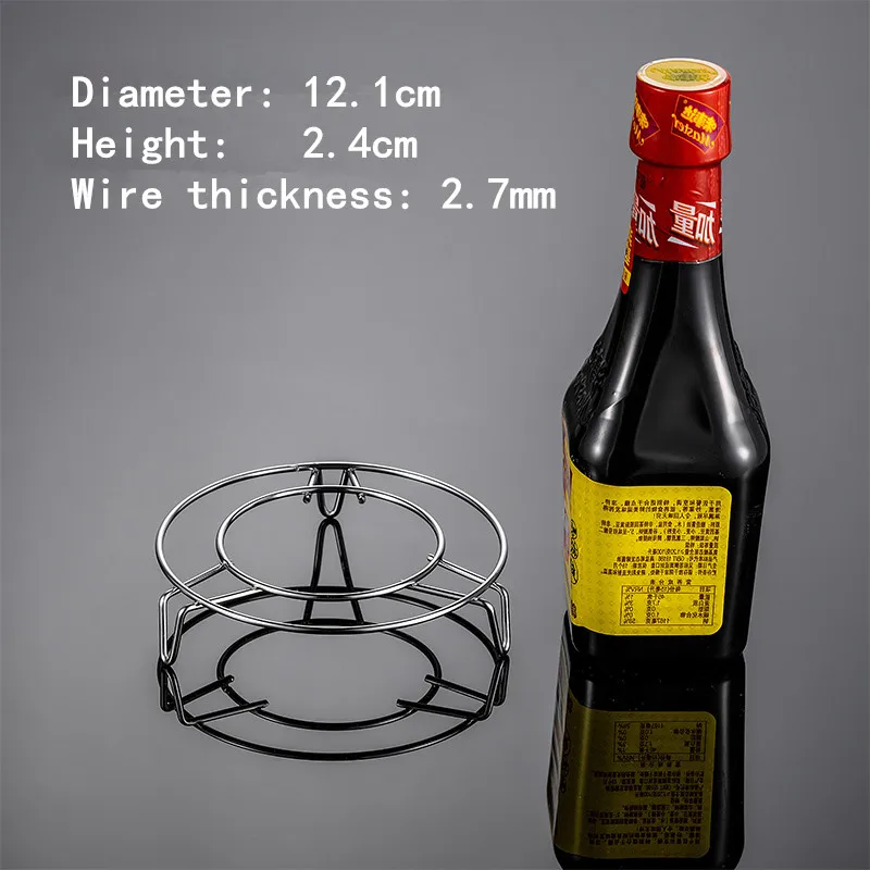 Dikke Rvs Steamer Voedsel Keuken Kookgerei Stoomboot Rack Insert Voorraad Koken Stomen Stand Keuken Verwarming Leveringen: 12.1xH2.4cm