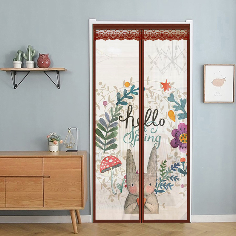 Magnetisch Zacht Gaas Deurgordijn Zomer Anti Mosquito Insect Fly Bug Gordijn Automatisch Sluitende Deur Encryptie Magnetisch Mesh Net: Black