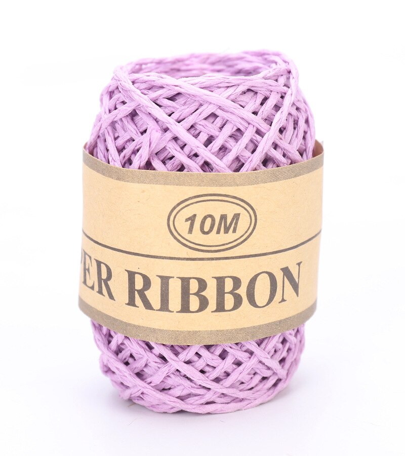 10Meter/Roll 1Mm Breed Raffia Lint Natuurlijke Ambachtelijke Papier String Twisted Voor Cadeaupapier, Crafting, verpakking, Haken: A