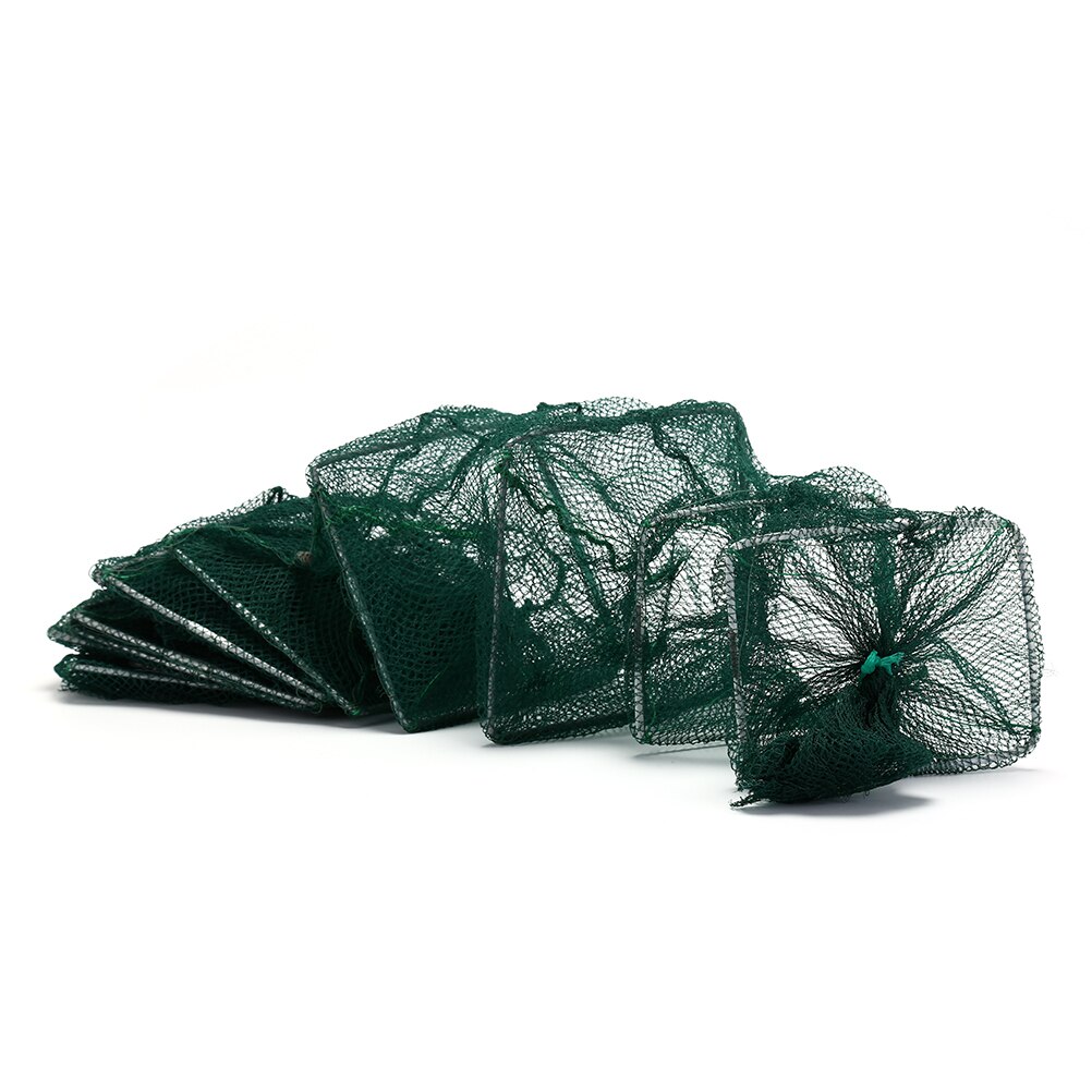 Crab Crayfish Lobster Catcher Live Trap Fish Net Eel Prawn Shrimp Lure Nets 11 intervals Foldable Nylon Fishing Net 3.5m