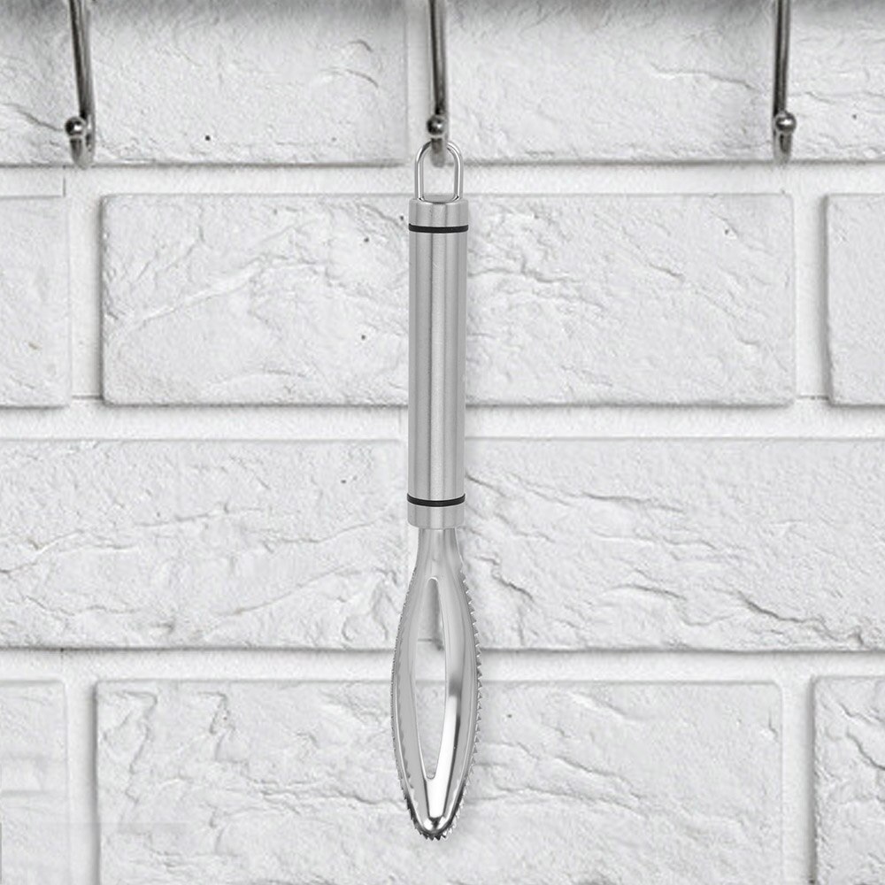 Fish Scale Scraper Stainless Steel Scale Planing Fish Bone Removal Forceps Hand-held Scraping Fish Processor Kitchen Accessories