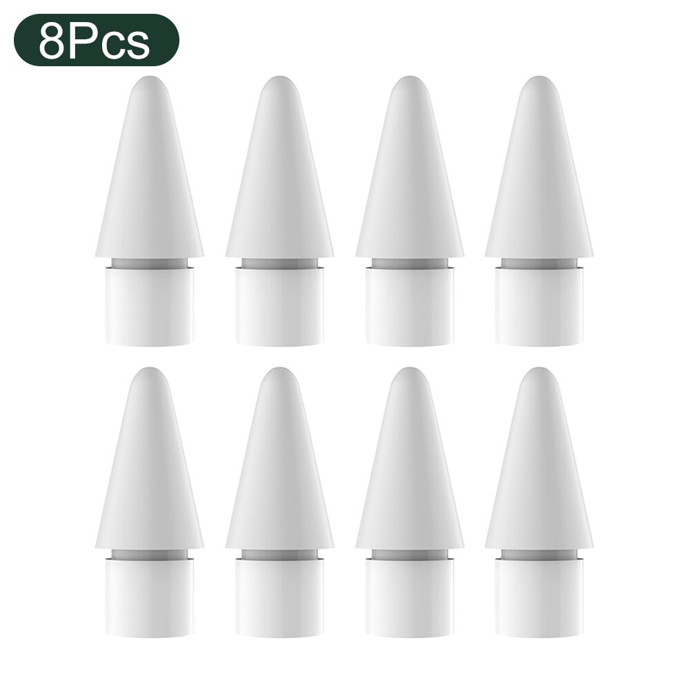 14/6/8Pcs Original Pencil Tip Replacement For Apple Pencil 1st 2nd Generation For Punta Apple Pencil Tip Spare Nib Replace top: 8 PCS White