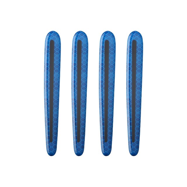 Autocollant 3D pour poignée de porte de voiture, 4 pièces, peinture, protection contre les rayures, couverture universelle: Blue  B